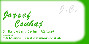 jozsef csuhaj business card